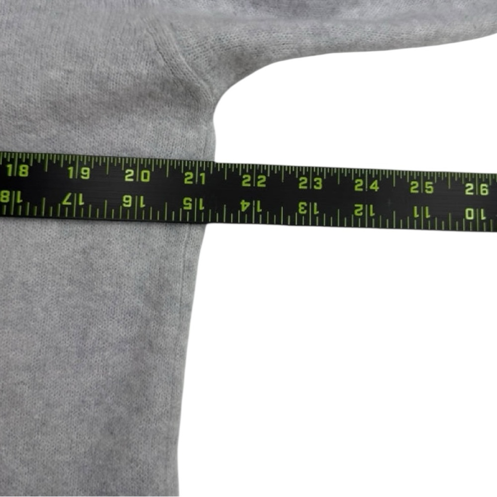 WHITE + WARREN Gray Cashmere Blend Mock Neck Sweater Size L - Picture 7 of 8